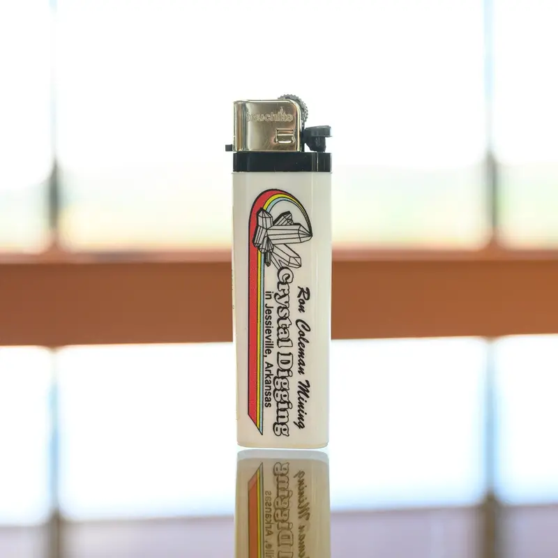 Ron Coleman Mining Souvenir – Miniature White Pocket Lighter 1