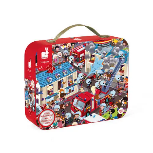 Round Firefighter Observation Puzzle – 208-Piece Challenge 1