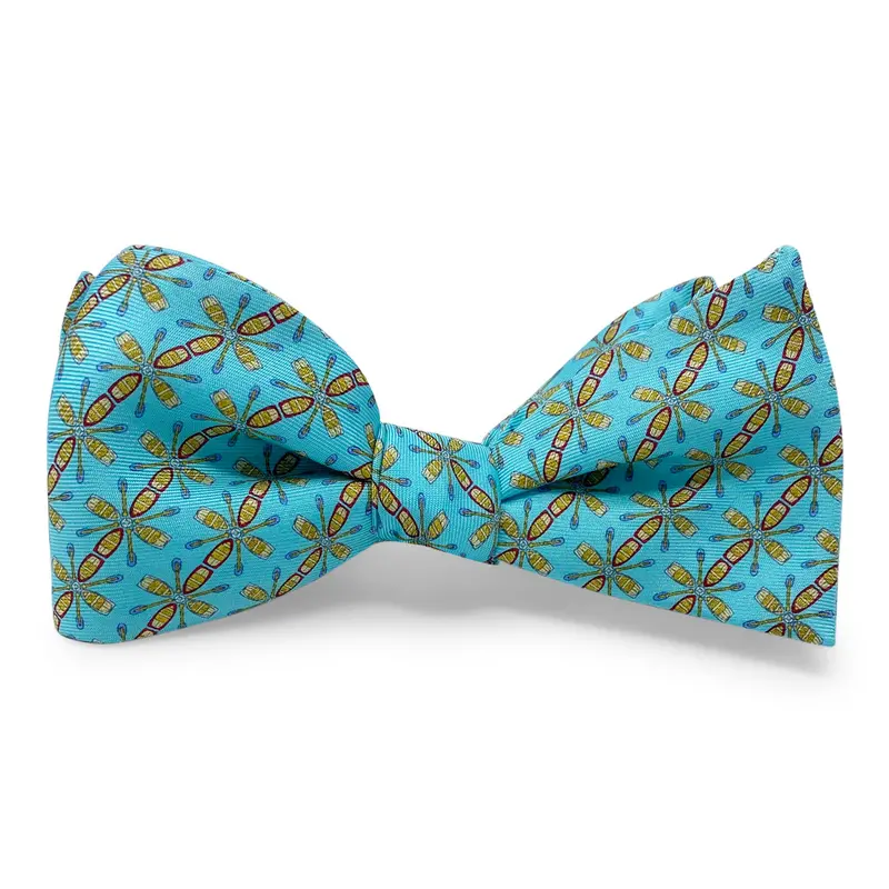 Rowboat-Themed Hair Bow In Aqua 1