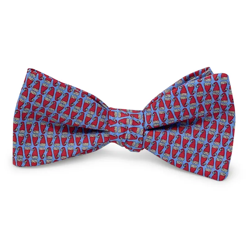 Santa Hats Festive Bow Tie In Navy Blue 1