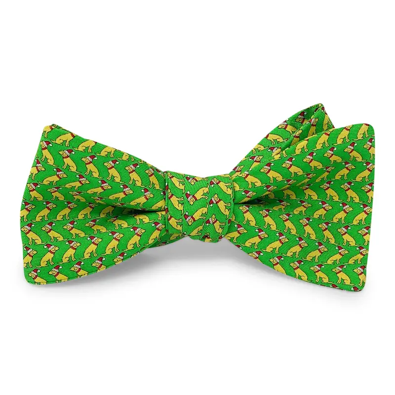 Santa Paws Holiday Bow Tie In Green 1