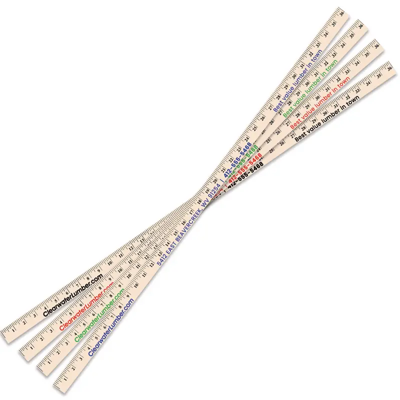 Satin-Finish 5/32" Lacquered Yardstick 1