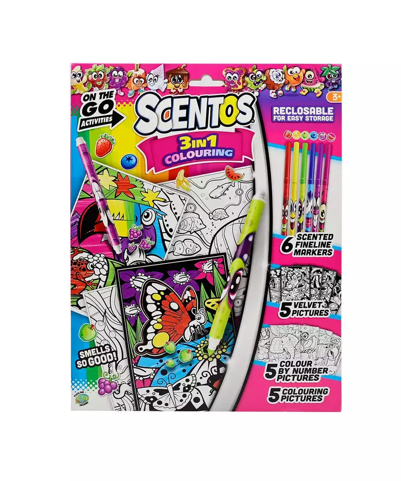 Scentos On-The-Go 3-In-1 Activity Pack: Colouring, Stickers & More 1