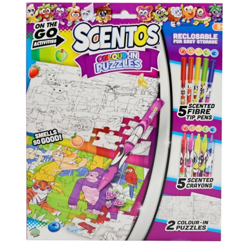 Scentos Portable Color-In Puzzle Books With Aromatic Scents 1