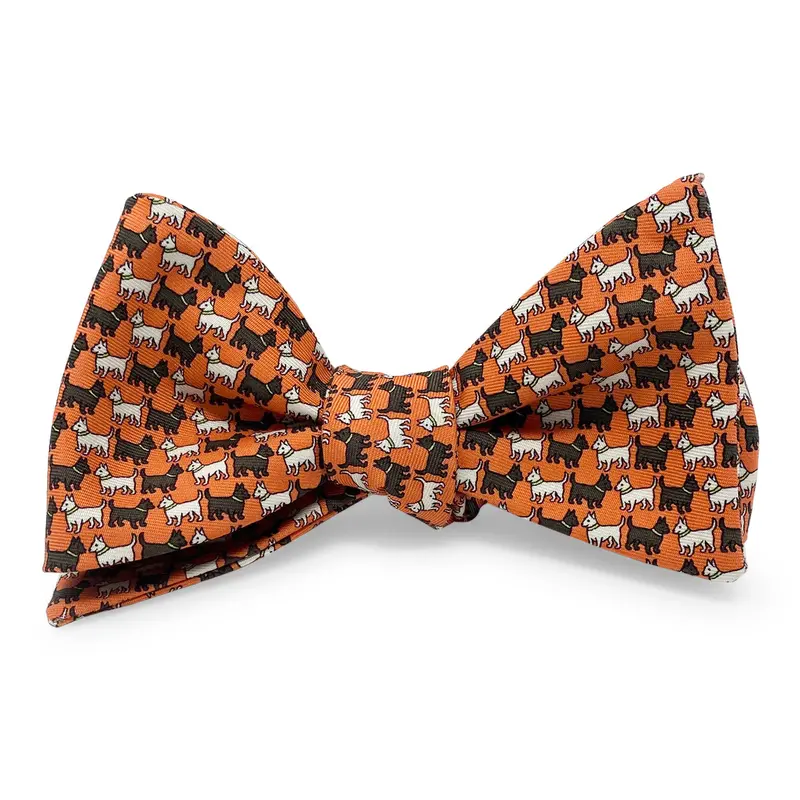 Scots Tartan Bow – Coral 1