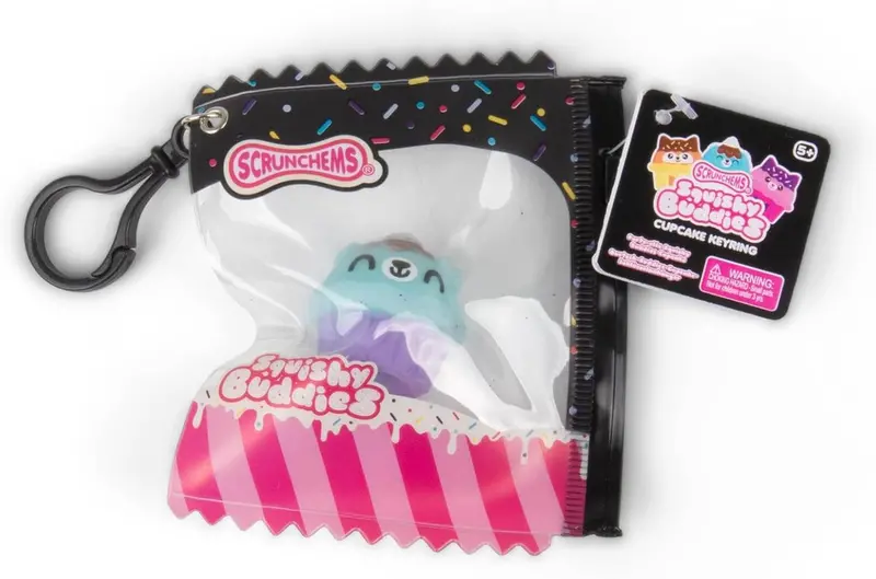 Scrunchems Cupcake Squishy Keychain – Cute Sensory Fidget Toy 1