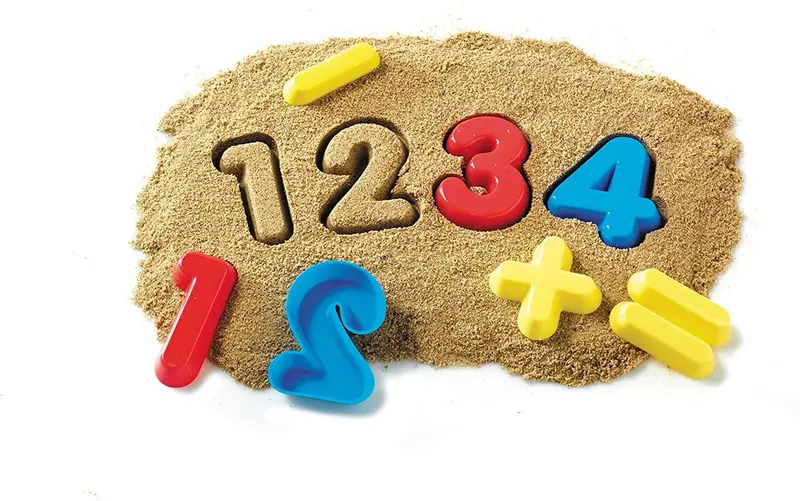 Sensory Sand Moulds: Numbers And Math Symbols 1