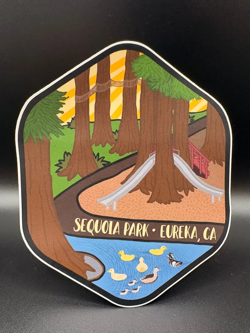 Sequoia Park, Eureka Ca Vinyl Sticker 1