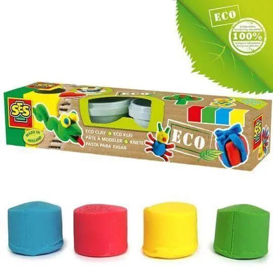 Ses Eco-Friendly Play Dough Set – Four Colors In 100% Recycled Containers 1