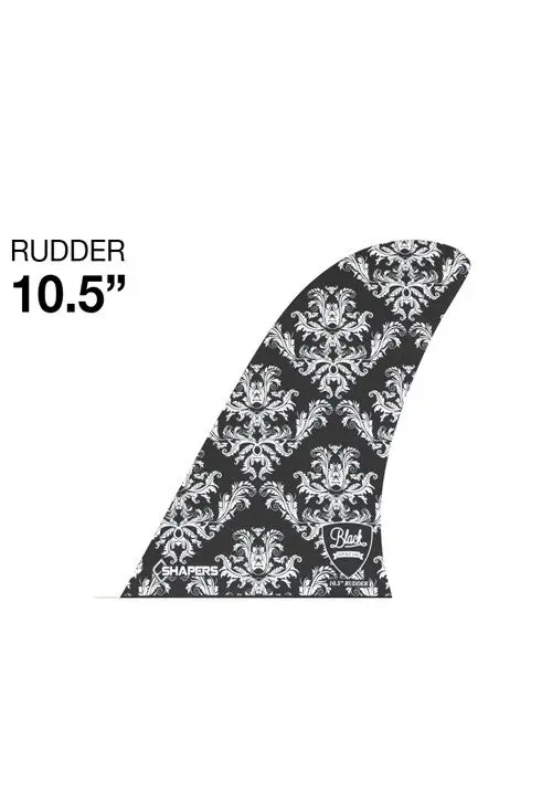Shapers 10.5-Inch Black Rudder Fin 1