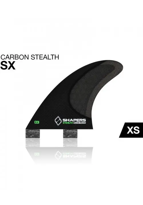 Shapers Carbon Stealth Sx Quad-Fin Set – Rear Configuration 1