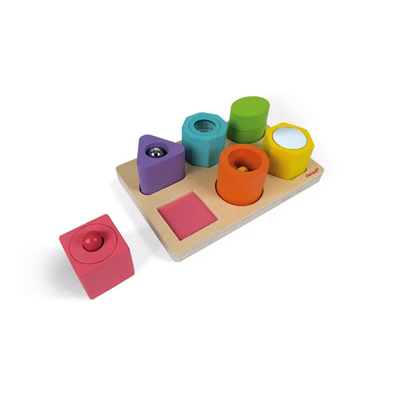 Shapes & Sounds Sensory Puzzle – 6-Piece Tactile Learning Blocks 1