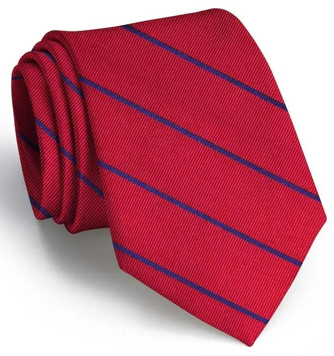Sheffield Stripe Boys' Tie In Red And Blue 1