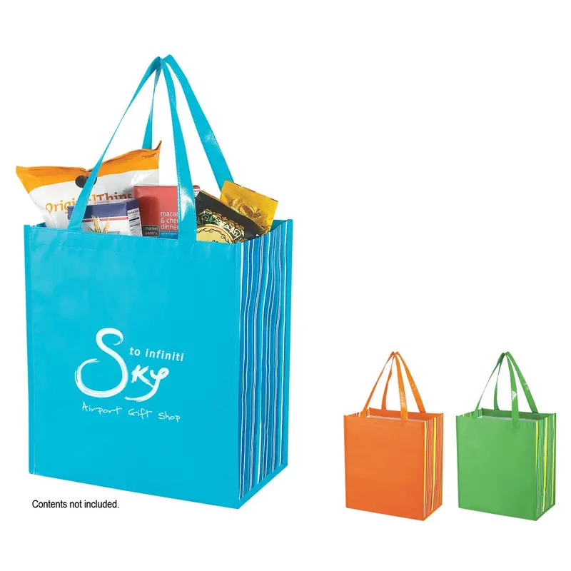 Shimmering Tropical Print Non-Woven Tote Bag 1