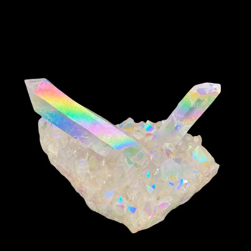 Si Aura Quartz Crystal Cluster – Stunning Opal-Toned Healing Specimen 1