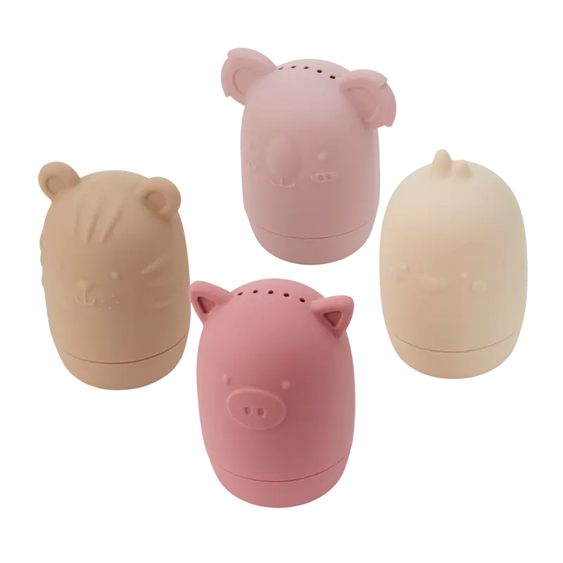 Silisoft Mold-Resistant Animal-Shaped Bath Squirters – Set Of 4 1