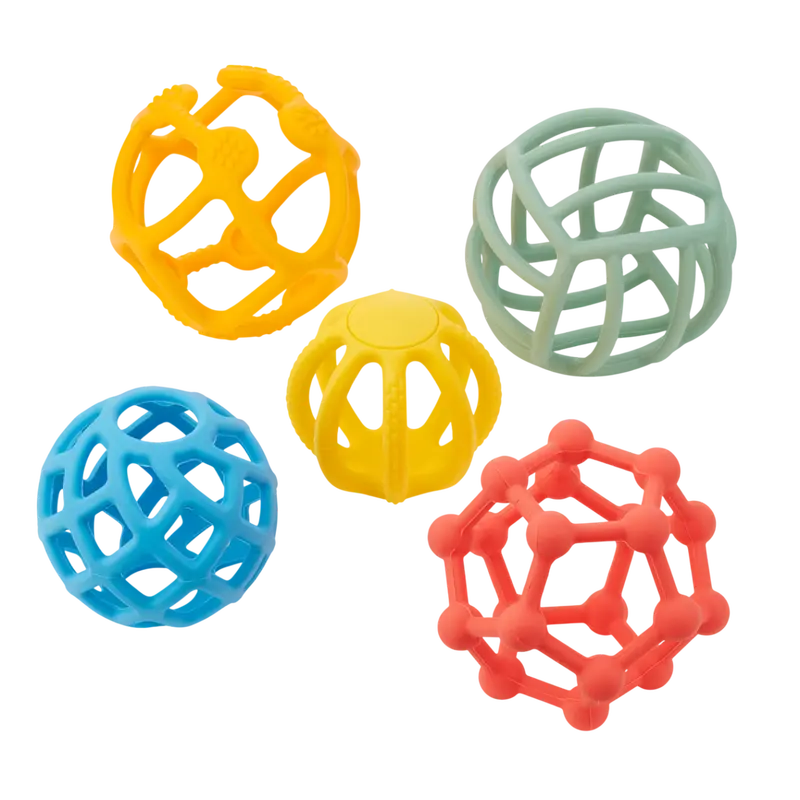Silisoft Rainbow Flexi Balls – Soft Tactile Set 1