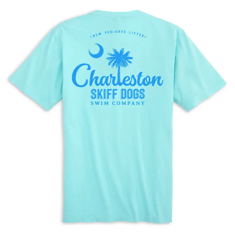 Skiff Dogs Hometown Kids Aquamarine & Blue Pocket T-Shirt 1