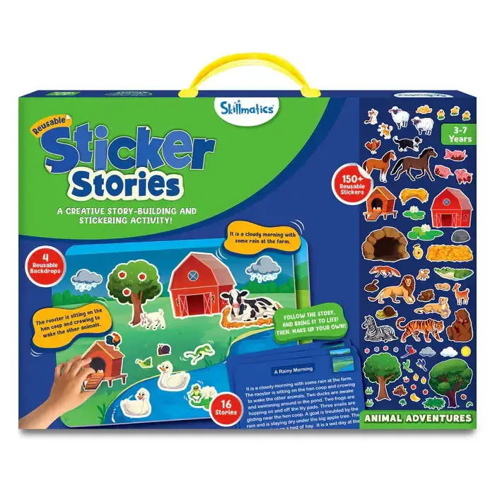 Skillmatics Reusable Sticker Storybook – Animal Adventure Theme 1