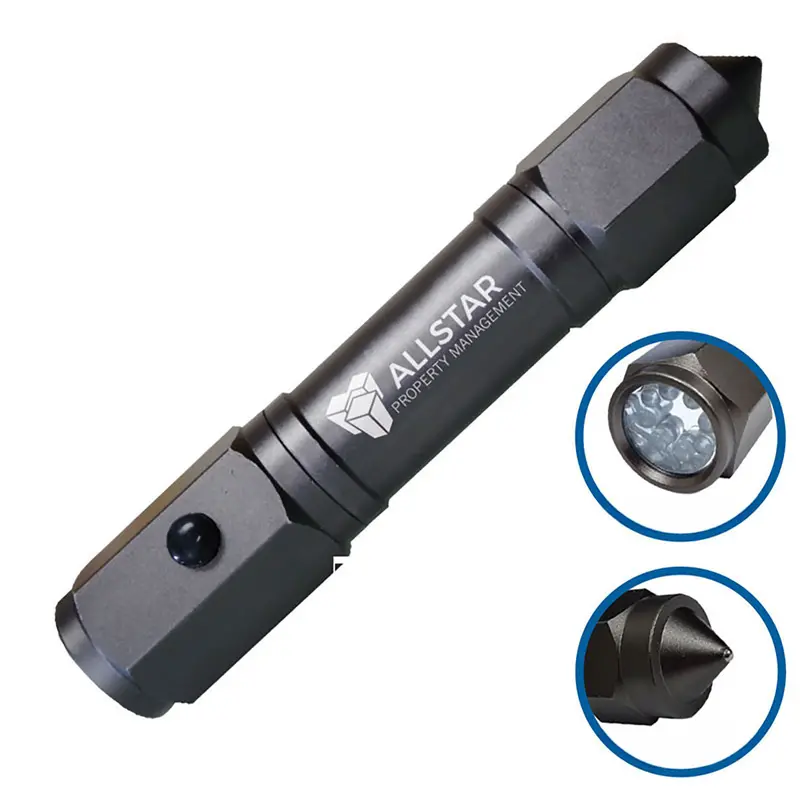 Sleek Gunmetal-Coated Led Flashlight With 3 Light Modes 1