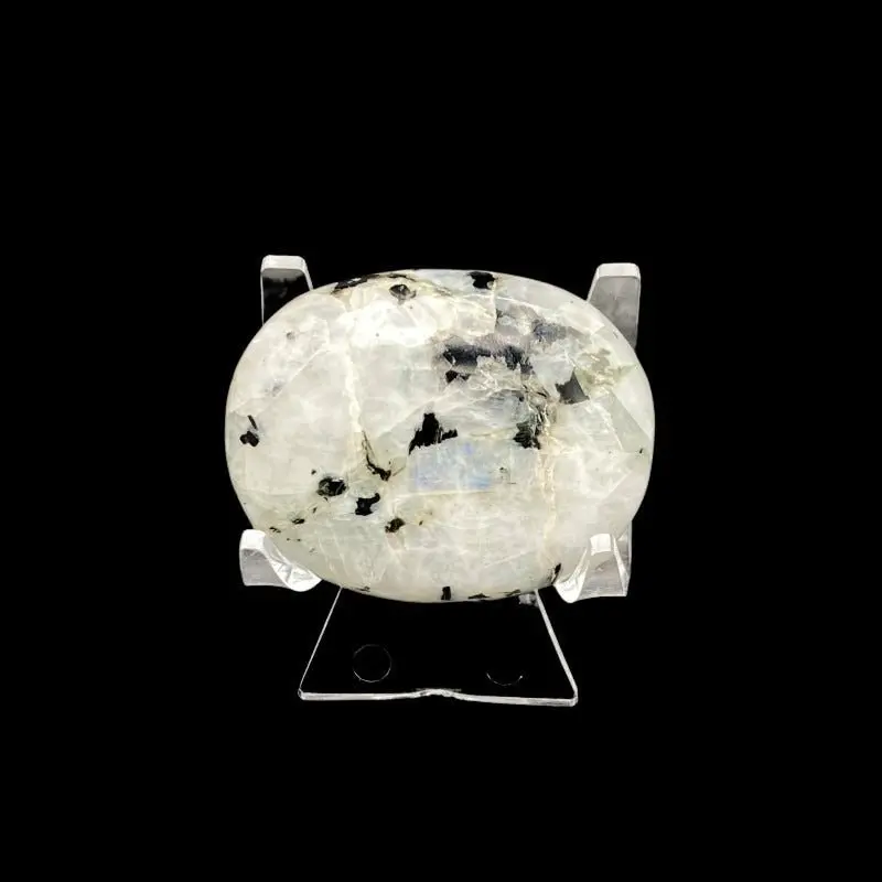 Small Rainbow Moonstone Palm Stone – Tumbled Healing Crystal 1