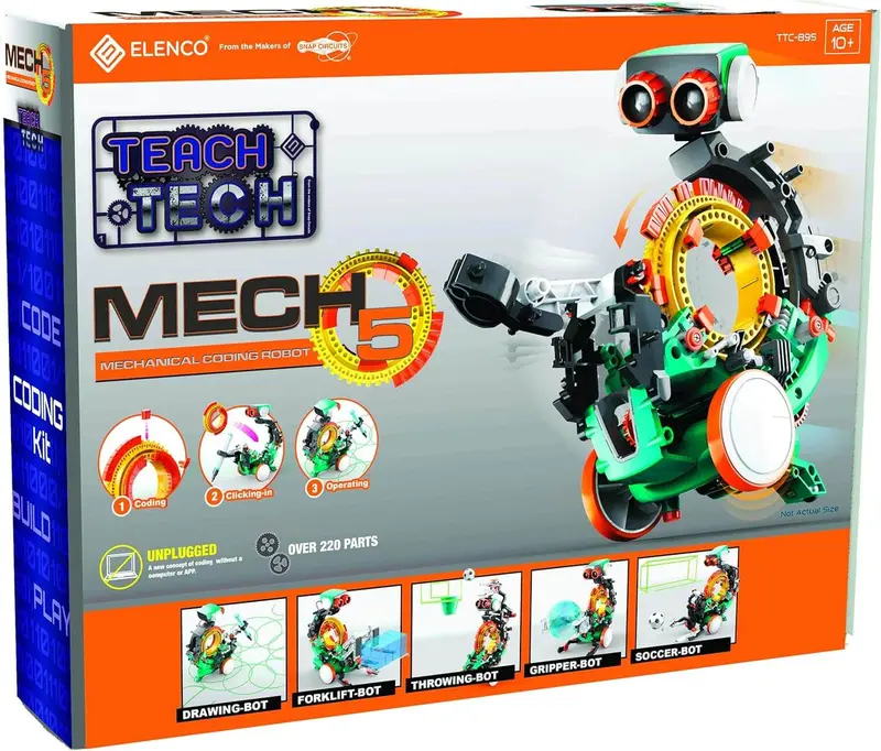 Snap Circuits Teach Tech Mech-5 – Programmable Mechanical Robot Coding Kit 1