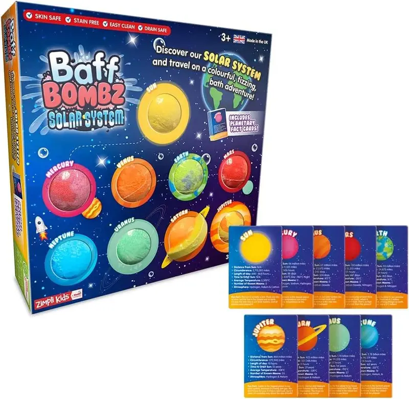 Solar System-Themed Bath Bomb Gift Set (9-Pack) 1
