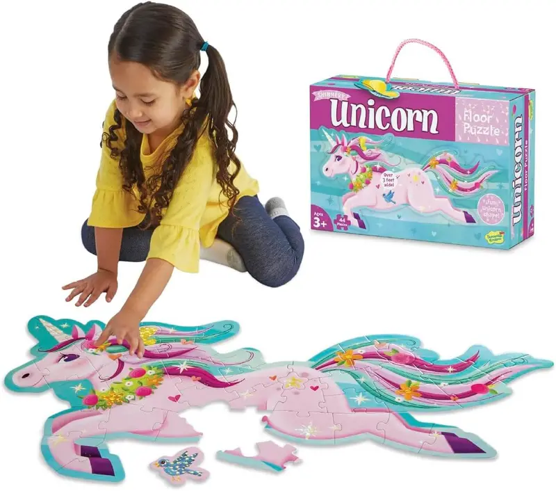 Sparkling Unicorn-Themed Giant Floor Puzzle 1