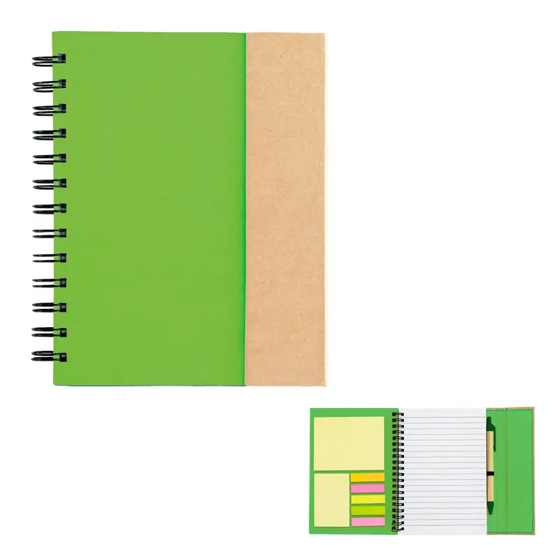 Spiral Notebook Combo: Sticky Notes, Highlight Flags & Bookmark Ribbon 1