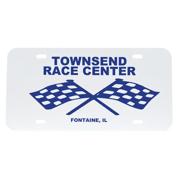 Spot-Color Advertising License Plate – Vibrant Graphics, Rigid Plastic Base 1