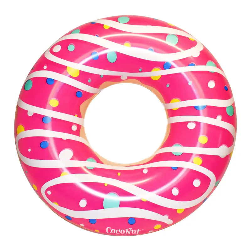Sprinkled Donut Inflatable Pool Float With Glazed Finish 1