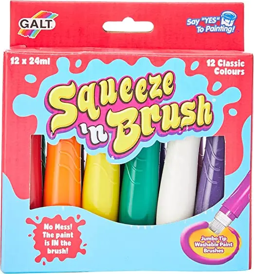 Squeeze 'N Brush Art Set With 12 Classic Paint Colours 1