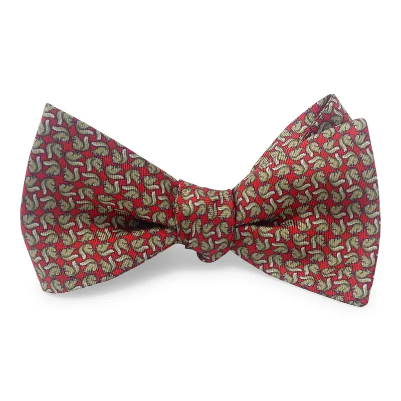 Squirrel Print Red Bow For Children 1