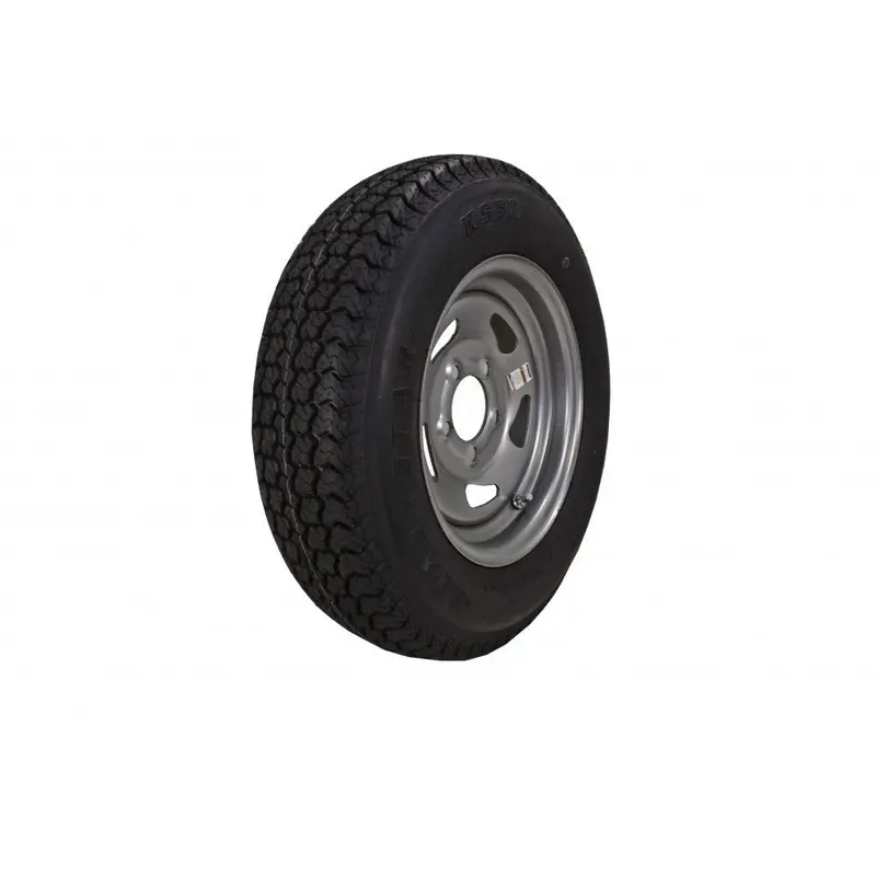 St175/80D13 13" C-Load Silver E-Coated Bias Tire And Wheel Combo 1