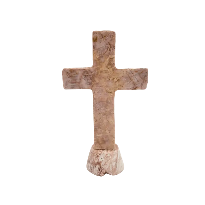 Standing Onyx Cross Accent – Cream Or Strawberry Onyx 1