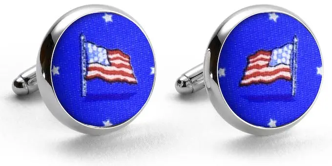 Stars And Stripes Blue Patriotic Cufflinks 1
