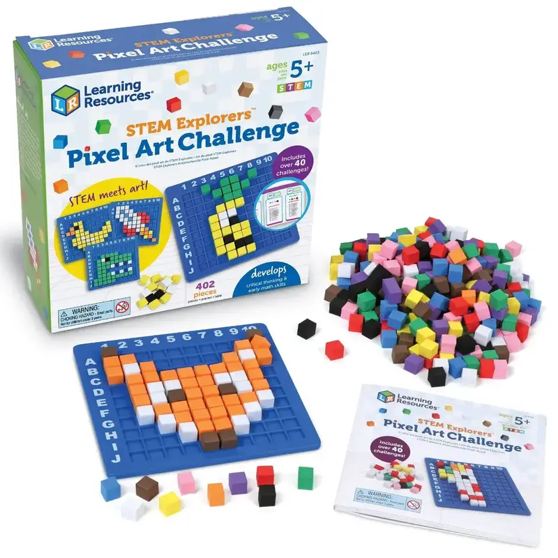 Stem Explorers™ Pixel Art Challenge: Coding-Inspired Pattern Building Set 1