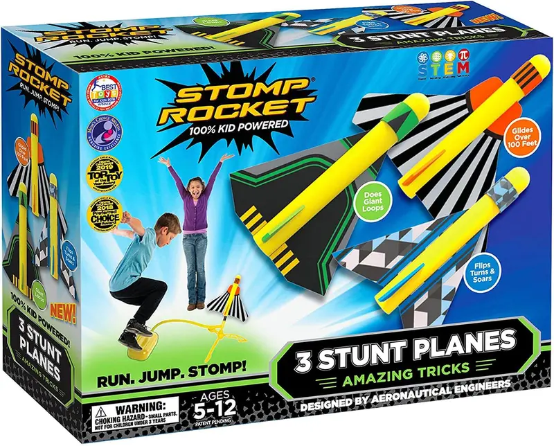 Stomp Rocket Stunt Plane Launch Kit – Outdoor Stem Flying Toy 1