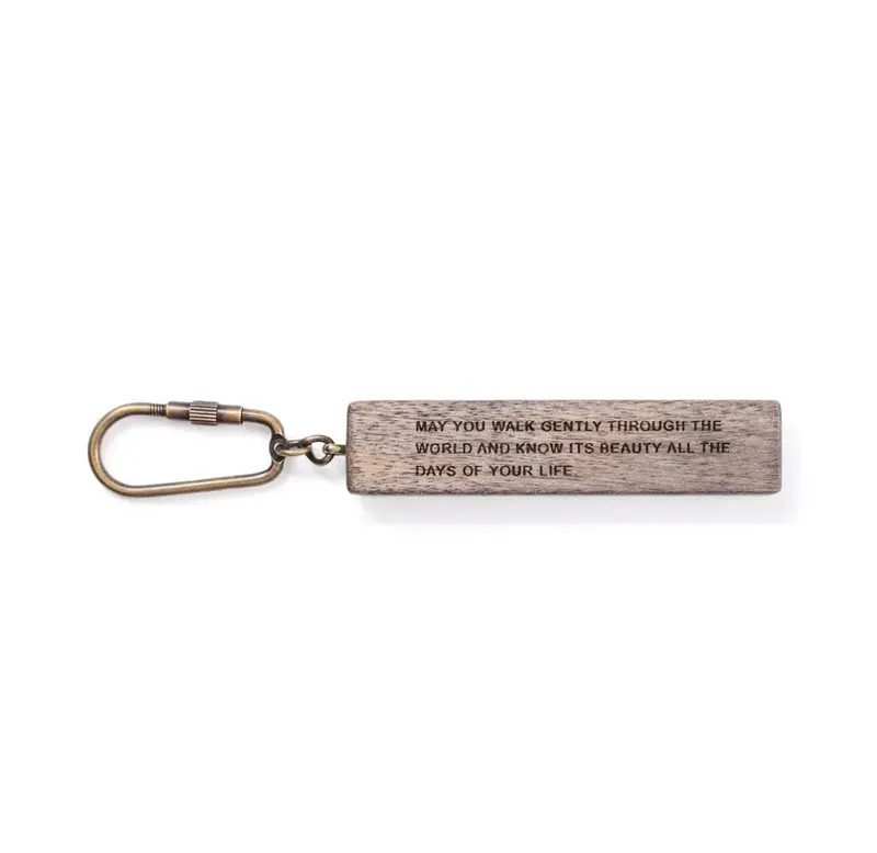 Sugarboo & Co. Wooden Quote Keychain – Handcrafted Accent – Bhi 1