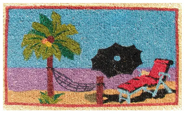 Sunbathing Figure Design Coco Fiber Entry Mat 1
