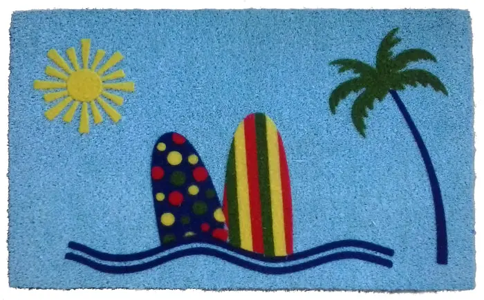 Sunny Beach Flocked Vinyl-Coir Outdoor Mat 1