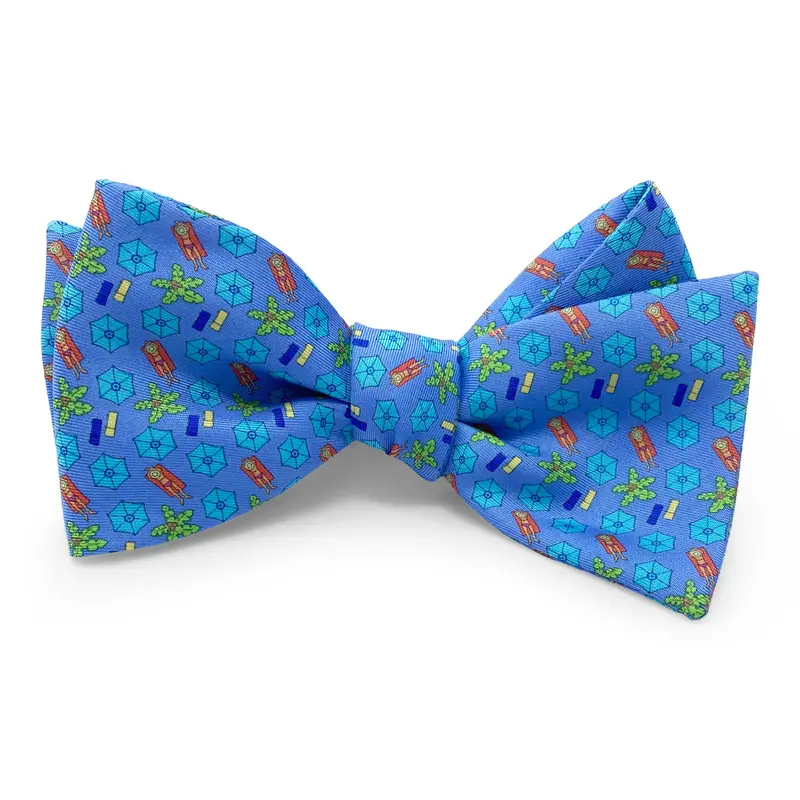 Sunscreen-Themed Hair Bow In Blue 1