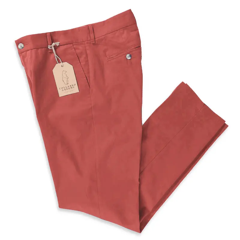 Sunset Red Khakis – Vibrant Lowcountry Cotton Pants 1