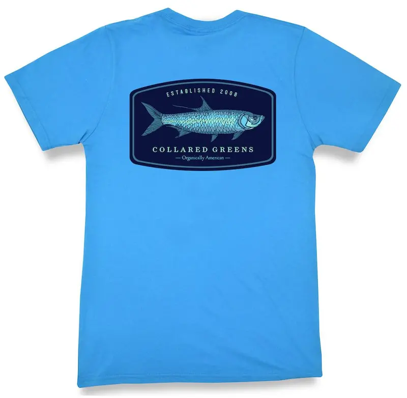 Tarpon Badge Malibu Blue T-Shirt 1