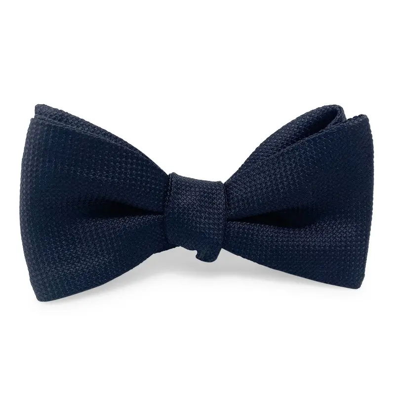 Textured Black Formal Bow Tie For Men 1