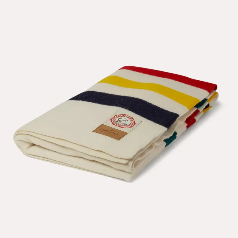 Textured Striped Wool Throw Blanket – Cozy Living Essential 1