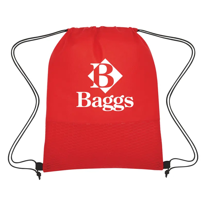 Textured Wave Design Drawstring Bag – Non-Woven 1