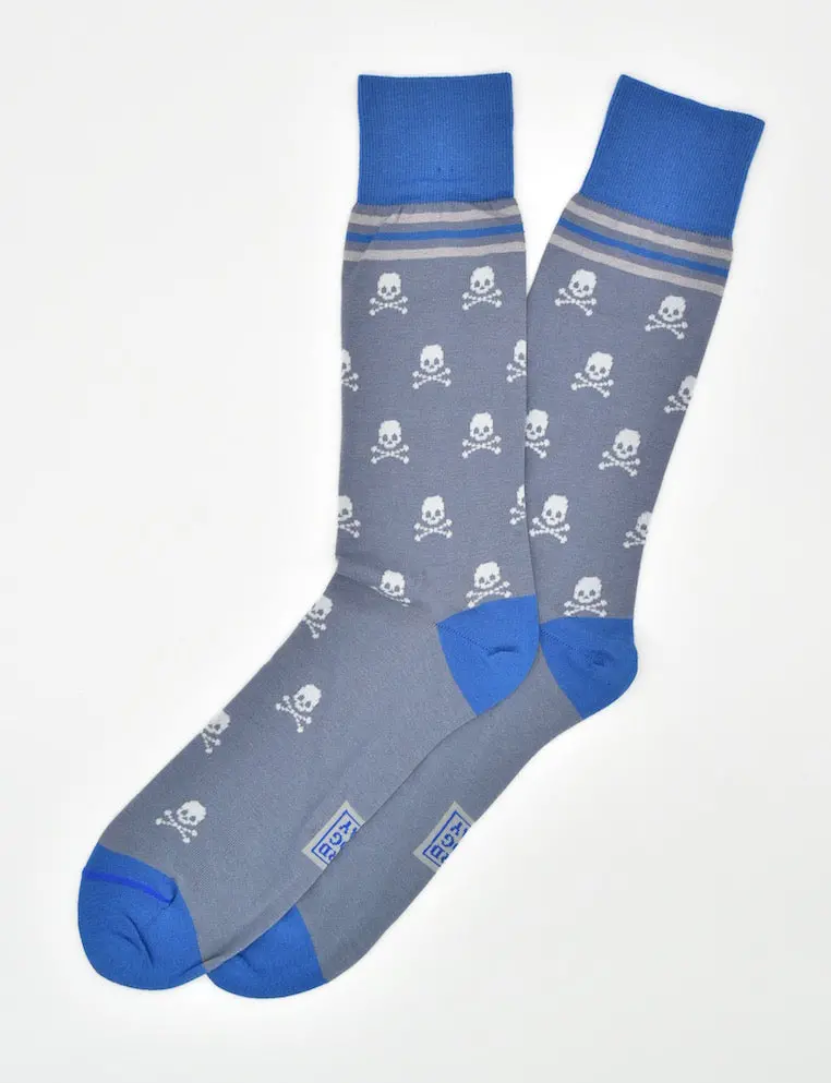 The Bonesmen Gray Dress Socks 1