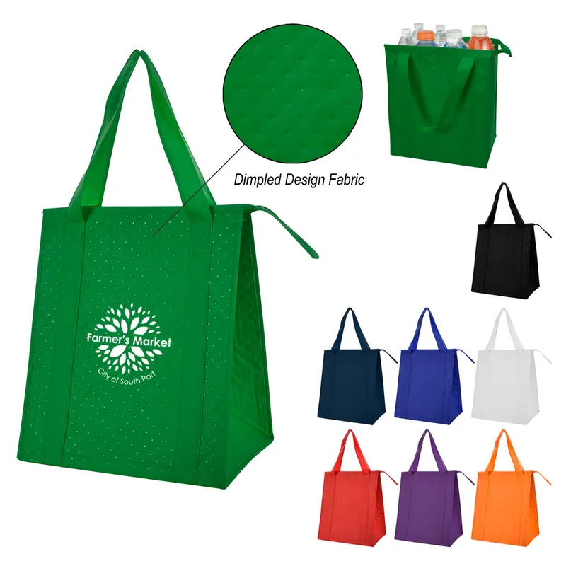 Thermal Non-Woven Cooler Tote With Dimple Finish 1