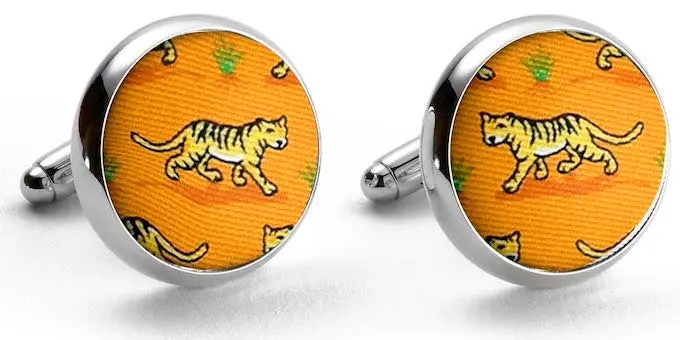 Tiger Tales Orange Cufflinks 1